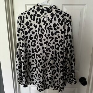 Zara Silk Button Down Patterned Shirt !!!